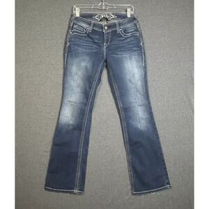 Ariat Jeans Womens 28Rx32 Blue Denim Pants Ruby Bootcut Western Cowgirl Casual